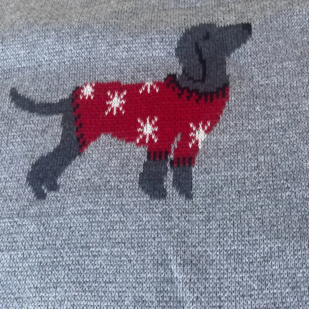 Holiday Dog Blanket Sweater Knit 50x60 Cotton Throw Dachshund Spaniel Christmas